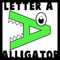 Letter A Alligator Paper Craft 