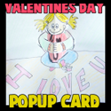 How to Make Valentines Day Pop Up Card of Girl Hugging Heart Crafts Idea for Kids