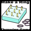 Upcycle Toy Making Make Ring Toss Game with Cardboard, Clothespins, and Jar Rings