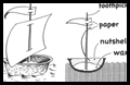 Nutshell Toothpick Sail Boat