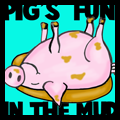Pig Rolling in the Mud