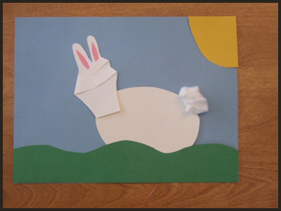 5- handprint easter bunny craft for kids