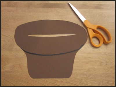 Cut Out a Hole in the Easter Basket Craft for the Easter Eggs to Go