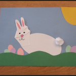 finished-finished handprint easter bunny craft for kids