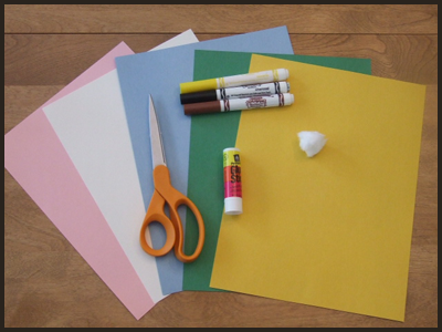 Crafts Supplies to Make Easter Bunny with Ears with Child's Handprints