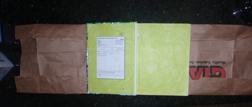 How to Make a Comics Covered School Book Cover with a Brown Grocery Bag