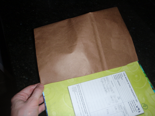 How to Make a Comics Covered School Book Cover with a Brown Grocery Bag