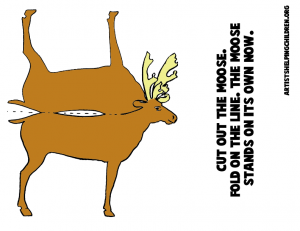 Print Out Color Version of Stand up Moose