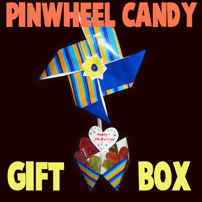 Making a Valentines Day Pinwheel Sweet Candy Gift Box Craft for Kids – Part 2