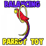 How to Make a Balancing on Your Finger Paper Parrot on a Perch Toy Craft for Kids