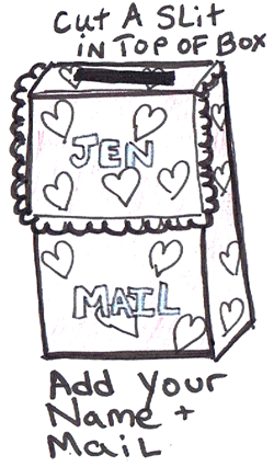 Step 6 : Making Valentines Day mail box backpack craft for kids
