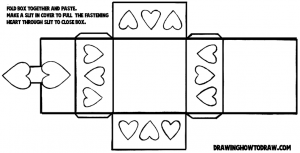 Valentines Day Hearts box-pattern-8x11 black and white