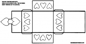 Valentines Day Hearts box-pattern-8x14