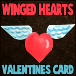 Making Hearts with Wings Valentines Day Cards with Paper Folding and Cutting