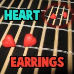 How to Make Pretty Earrings or Ear studs Hearts for Valentine