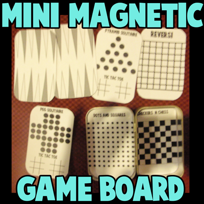 How to Make a Magnetic Travel Board Games Set with Altoids Tins Craft for Kids