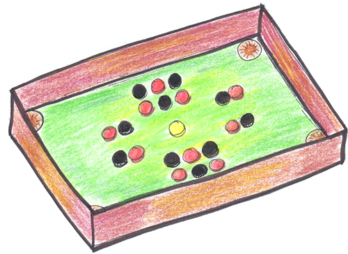 How to Make a Toy Pool Table with Checkers and Cardboard
