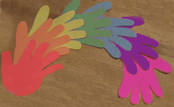 How To Make Hand Print Rainbows for St. Patrick's Day Preschooler Activity
