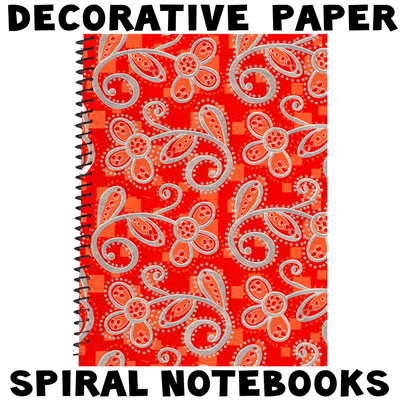 Decorating Spiral Notebooks with Decorative Paper for Back to School Craft