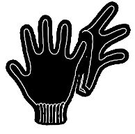 Now you will have a piece of the left glove that included 3 fingers without the cuff