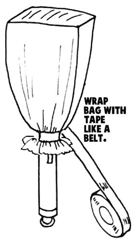 Tape bag with tape like a belt