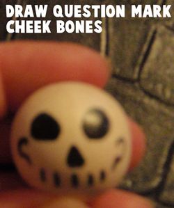 Draw question mark cheek bones