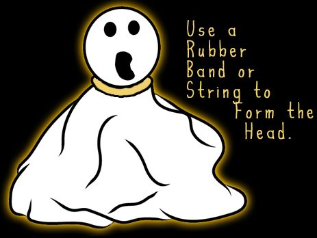 Use a rubber band or string to form the head