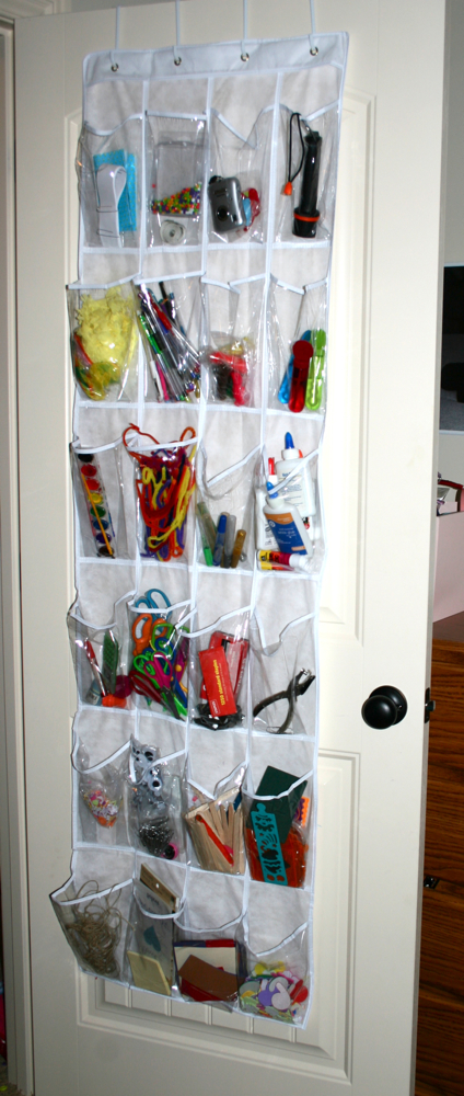 Use a Shoe Organizer to organize your crafts