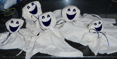 Finished Mini Ghosts with Sheets