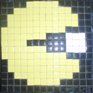 Mosaic Pacman Pixelated Picture from Tiles