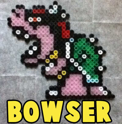 How to Make a Perler Bead Bowser from Super Mario Bros.