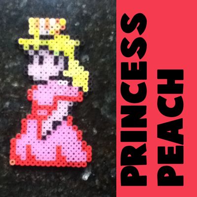 How to Make Princess Peach from Super Mario Bros. with Perler Beads