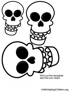 Print the template to make the skeleton's head