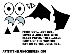 Follow the template below to make the vampire parts