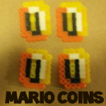 How to Make the Coins from Super Mario Bros with Perler Beads