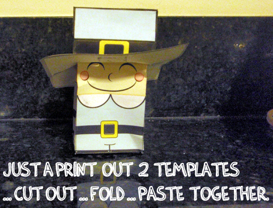 Finished Pilgrim boy paper craft