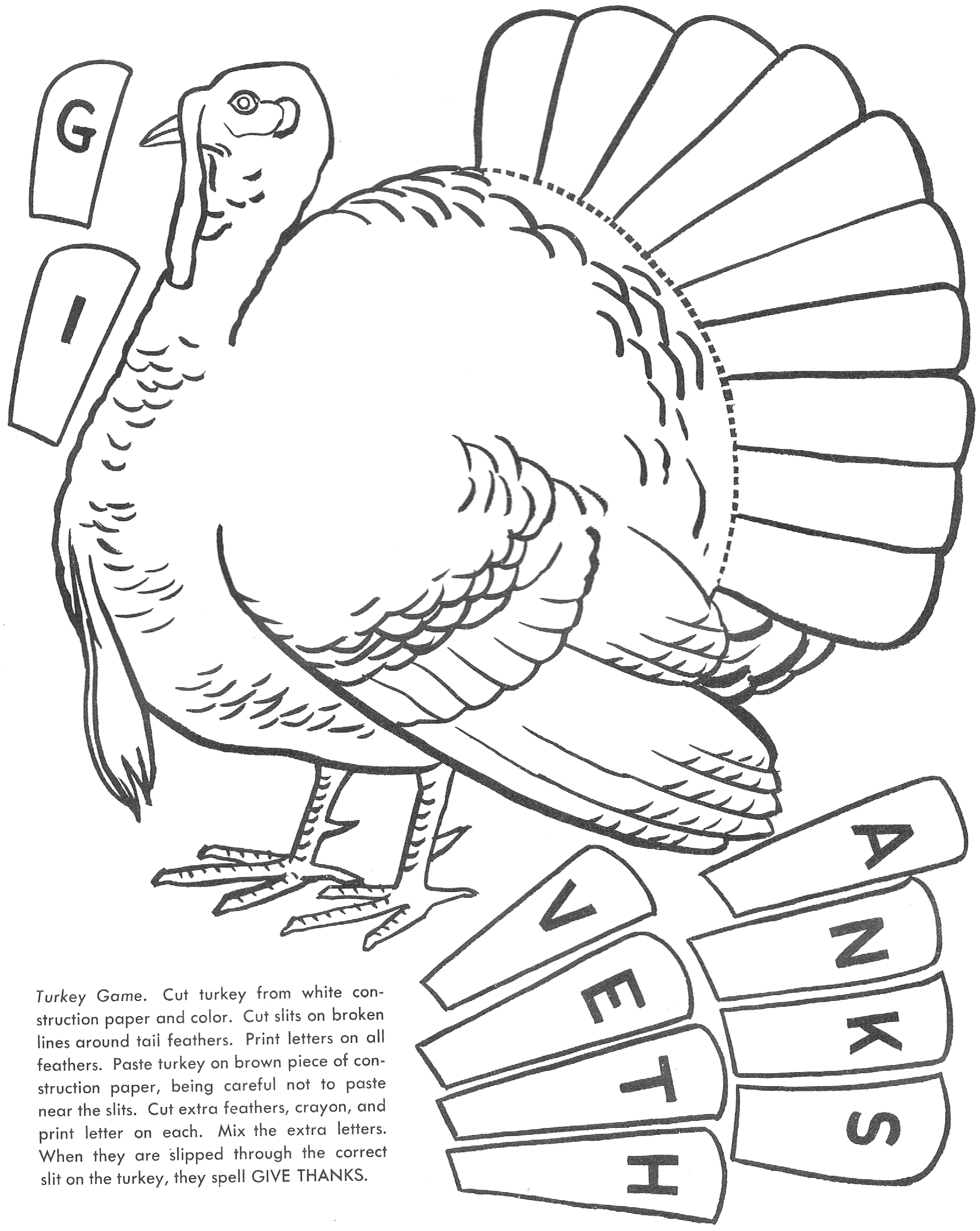How to Play the Turkey Game Turkey Printable Kids Crafts & Activities