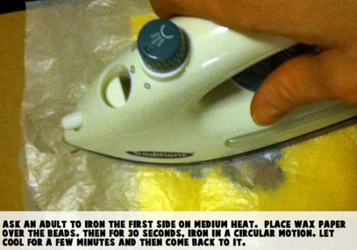 Ask an adult to iron the first side on medium heat.