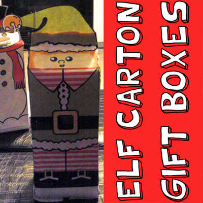 How to Make an Elf Milk Carton Gift Box