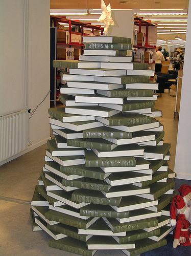 Library-Christmas-Tree Outrageous Christmas Trees