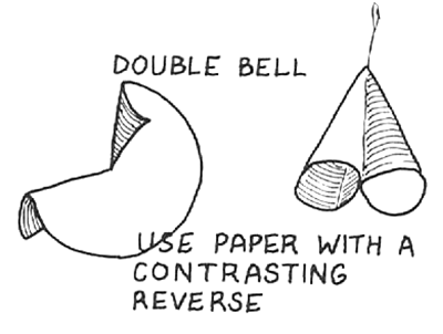 Paper Double Bells Ornaments