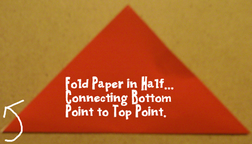 Fold paper in half