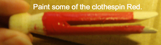 Paint some of the clothespin red.