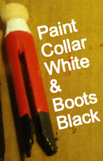 Paint collar white and boots black.