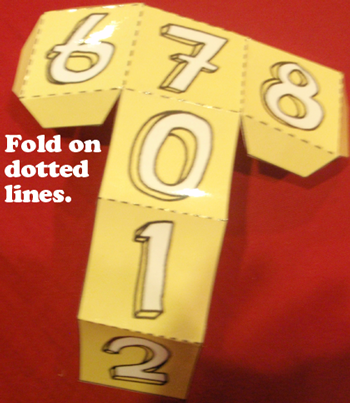 Fold on dotted lines.