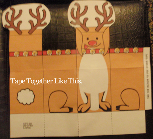 Tape together like this.