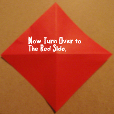 Now turn over to the red side.