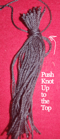 Push knot up to the top.
