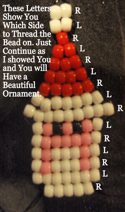 The letters show you which side to thread the bead on.