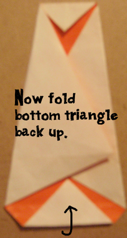 Now fold bottom triangle back up.